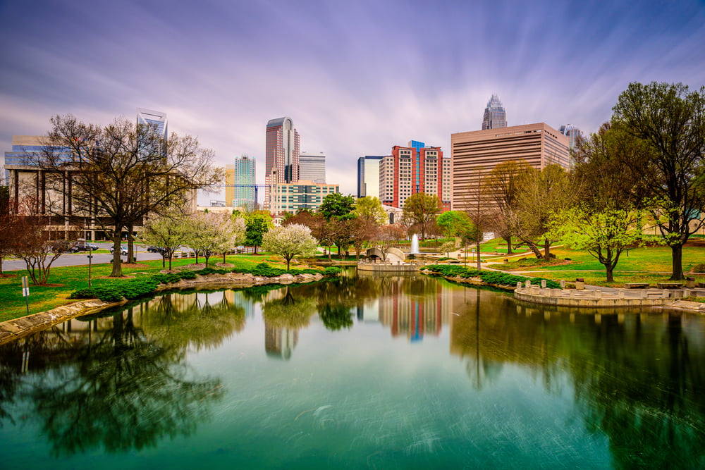 Charlotte, North Carolina, USA skyline.